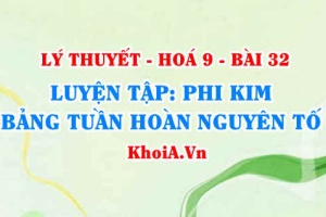 Luyện tập tính chất vật lí hoá học của phi kim, cấu tạo ý nghĩa bảng tuần hoàn các nguyên tố - Hoá 9 bài 32